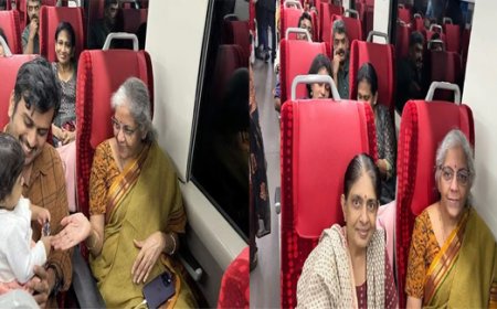 Sitharaman takes a ride on Vande Bharat, wins co-passengers hearts