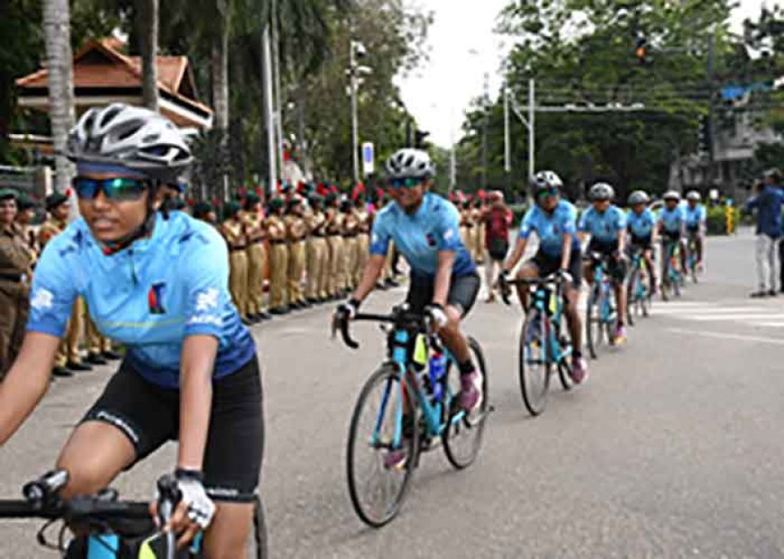 14 NCC girl cadets embark on cyclothon from Kanyakumari to Kashmir