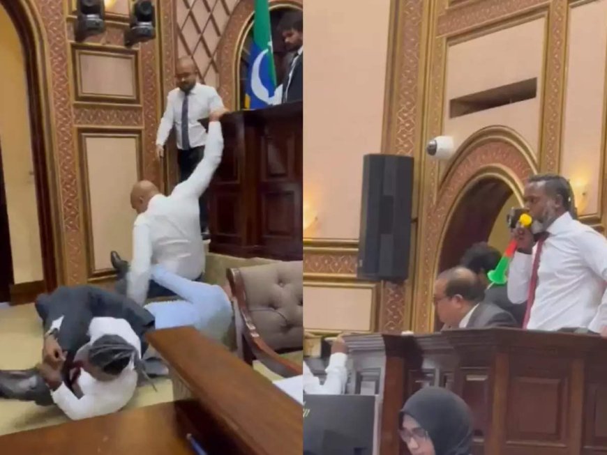 Maldives parliament erupts in chaos as lawmakers clash in key session