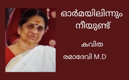 ഓർമ്മയിലിന്നും നീയുണ്ട് : കവിത, രമാദേവി M.D