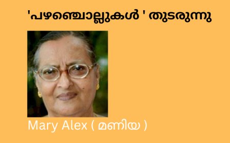 'പഴഞ്ചൊല്ലുകൾ ' തുടരുന്നു  : Mary Alex (മണിയ )