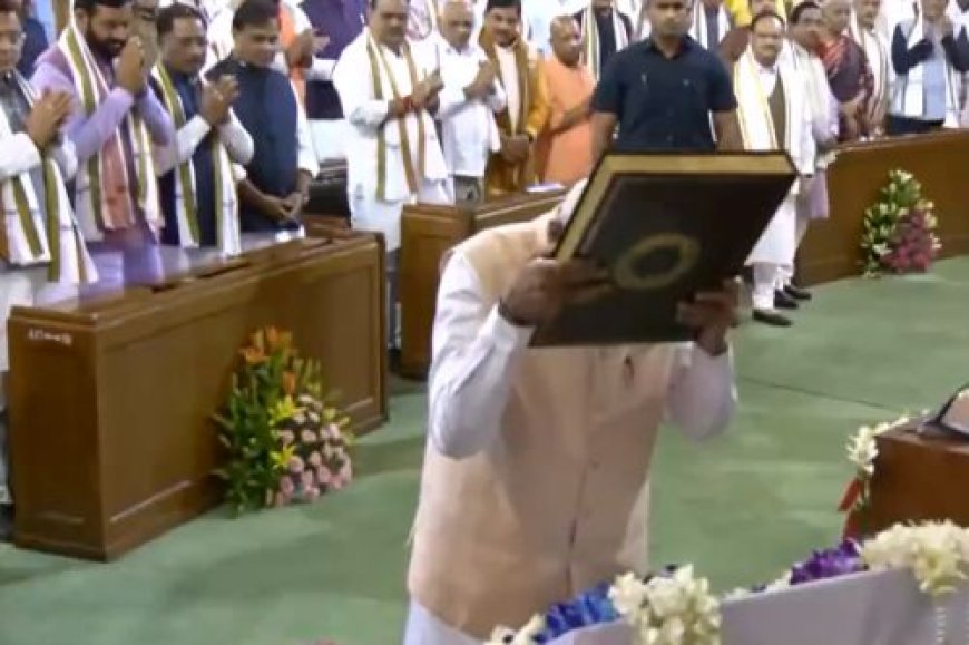 Modi touches Constitution book to forehead, says ‘every moment of my life is dedicated to…’