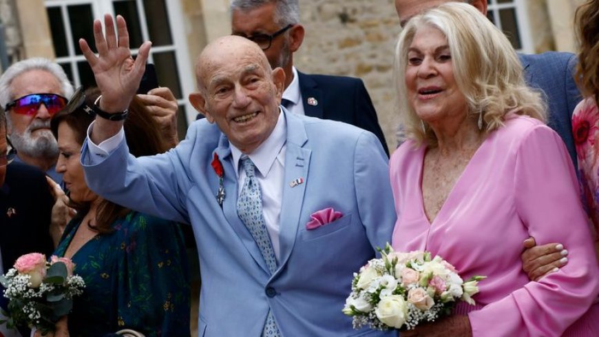 World War II veteran, 100, weds 96-year-old bride near D-Day beach
