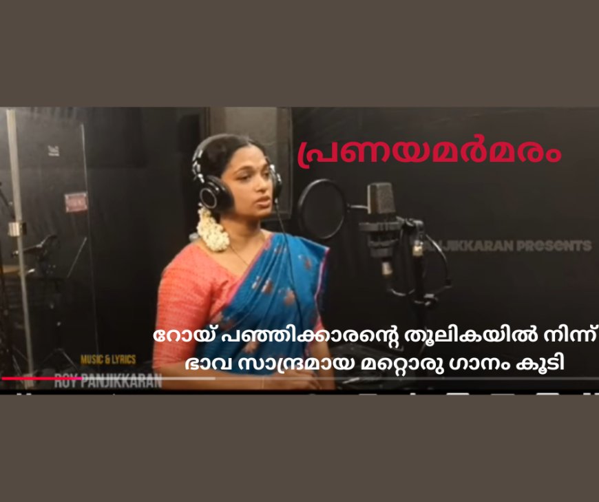 റോയ് പഞ്ഞിക്കാരന്റെ തൂലികയിൽ നിന്ന് ഭാവ സാന്ദ്രമായ മറ്റൊരു ഗാനം കൂടി- പ്രണയമർമരം
