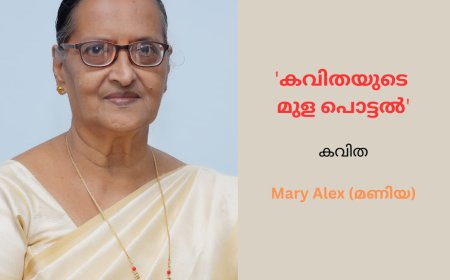 'കവിതയുടെ മുള പൊട്ടൽ ' :കവിത,  Mary Alex ( മണിയ )