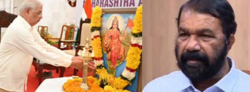 'ഭാരത് മാതാ' ചിത്ര വിവാദം ; രാജ്ഭവനിലെ പരിപാടിയിൽ നിന്ന് മന്ത്രി ശിവൻകുട്ടി ഇറങ്ങിപ്പോയി