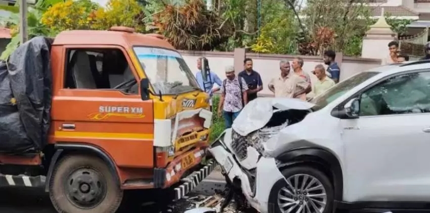 മിനിലോറിയും കാറും കൂട്ടിയിടിച്ചുണ്ടായ അപകടം; സിപിഐ മുൻ സംസ്ഥാന സെക്രട്ടറി കാനം രാജേന്ദ്രൻ്റെ ഭാര്യയ്ക്കും മകനും പരിക്ക്