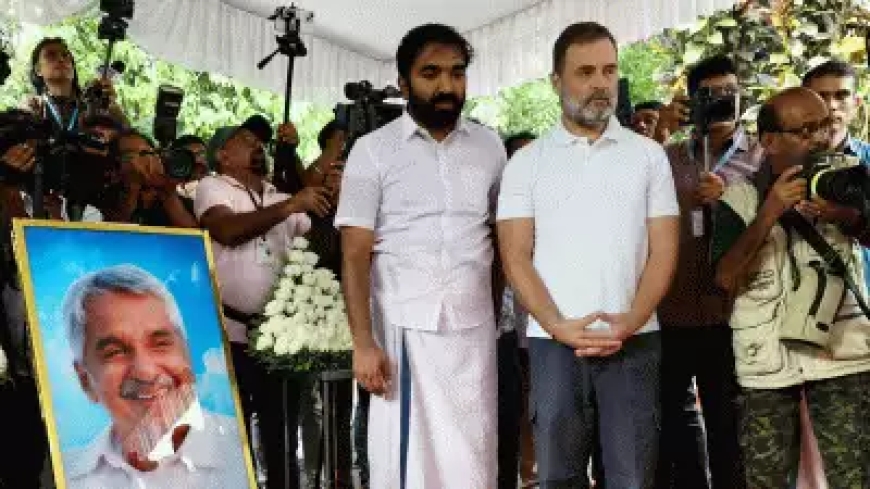 ഉമ്മൻ ചാണ്ടിയുടെ ഓർമയിൽ പുതുപ്പള്ളി...... കല്ലറയിൽ പുഷ്പാർച്ചന നടത്തി രാഹുൽ ഗാന്ധി