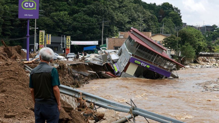 At least 14 dead in South Korea floods and landslides