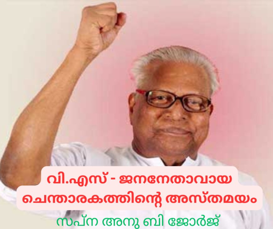വി.എസ് - ജനനേതാവായ ചെന്താരകത്തിന്റെ അസ്തമയം; സപ്ന അനു ബി ജോർജ്