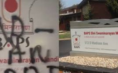 യുഎസിലെ ഇന്ത്യൻ ക്ഷേത്രത്തിൽ മോദിക്കെതിരെ ചുവരെഴുത്ത്; പിന്നിൽ ഖലിസ്താനികളെന്ന് ആരോപണം