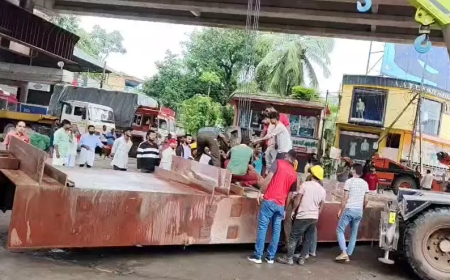 ആലപ്പുഴയിൽ ഉയരപ്പാത നിർമാണത്തിനിടെ കൂറ്റൻ ഗർഡർ നിലംപതിച്ചു; ഒഴിവായത് വൻ ദുരന്തം