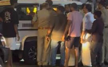 യു ടേണ് തിരിയുന്നതിനിടെ വാഹനങ്ങള് നേര്ക്കുനേര്: ‘എന്റെ വണ്ടിക്കിട്ട് ഇടിക്കുന്നോടോ?' എന്ന് ബോണറ്റില് കൈ കൊണ്ട് ഇടിച്ച്  മാധവ് സുരേഷ് ; വാഹനം തടഞ്ഞത് നടുറോഡില്