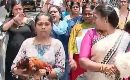 രാഹുല്‍ മാങ്കൂട്ടത്തിലിന്റെ ഓഫീസിലേയ്ക്കുള്ള മാര്‍ച്ചില്‍ കോഴി ചത്തു; മഹിളാ മോര്‍ച്ച പ്രവര്‍ത്തകര്‍ക്കെതിരെ കേസ്