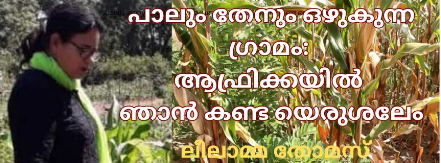 പാലും തേനും ഒഴുകുന്ന ഗ്രാമം: ആഫ്രിക്കയിൽ ഞാൻ കണ്ട യെരുശലേം:    ലീലാമ്മ തോമസ് 