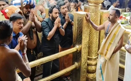 രാഹുൽ മാങ്കൂട്ടത്തിൽ ശബരിമലയിൽ ദർശനം നടത്തി