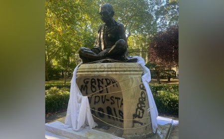 India calls Gandhi statue defacement in London 'shameful'
