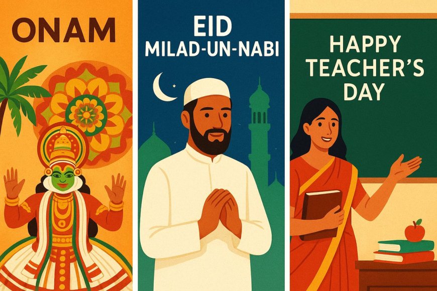 President, PM, others extend greetings on Onam and Eid Milad Un Nabi