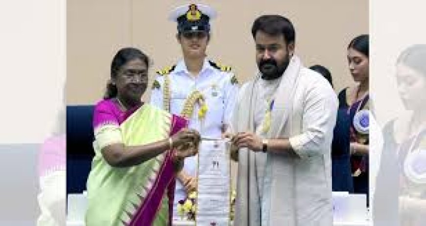 മലയാളികൾക്കിത് അഭിമാന നിമിഷം; മോഹൻലാൽ ഫാൽക്കെ പുരസ്കാരം ഏറ്റുവാങ്ങി