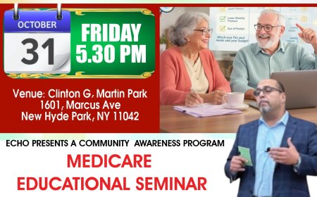 എക്കോ സംഘടിപ്പിക്കുന്ന മെഡികെയർ സെമിനാർ 31  വെള്ളി 5:30-ന്  ന്യൂഹൈഡ് പാർക്കിൽ