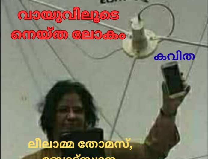 വായുവിലൂടെ നെയ്ത ലോകം: കവിത,   ലീലാമ്മ തോമസ്, ബോട്സ്വാന