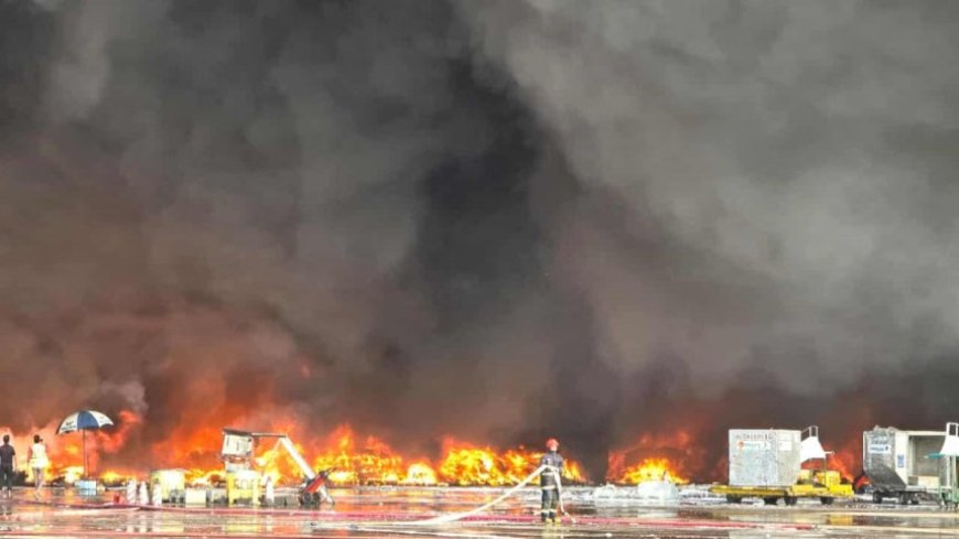 Massive fire at Dhaka airport halts all flight operations
