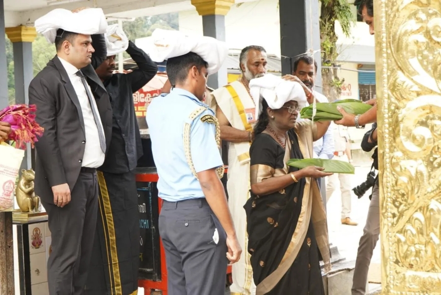 ശബരിമല ദര്‍ശനം നടത്തി രാഷ്ട്രപതി ദ്രൗപതി മുർമു