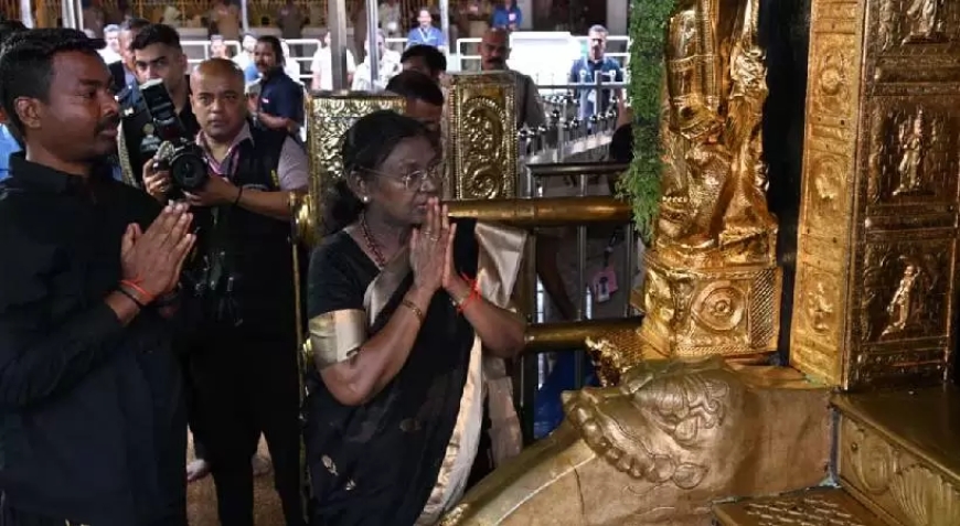 രാഷ്ട്രപതിയുടെ മാളികപ്പുറം ക്ഷേത്ര ദർശന ചിത്ര വിവാദം; ചിത്രം എക്സിൽനിന്ന് നീക്കി രാഷ്ട്രപതിഭവൻ