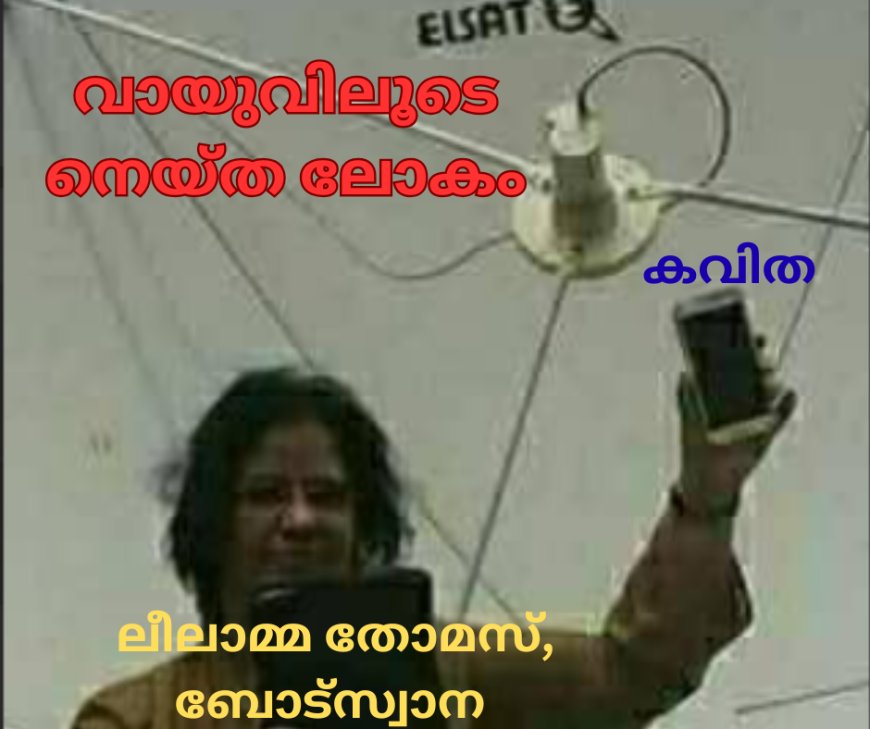 വായുവിലൂടെ നെയ്ത ലോകം: കവിത,   ലീലാമ്മ തോമസ്, ബോട്സ്വാന