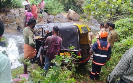സ്‌കൂൾ കൂട്ടികളുമായി പോയ ഓട്ടോ മറിഞ്ഞ് അപകടം; രണ്ട് കുട്ടികൾക്ക് ദാരുണാന്ത്യം