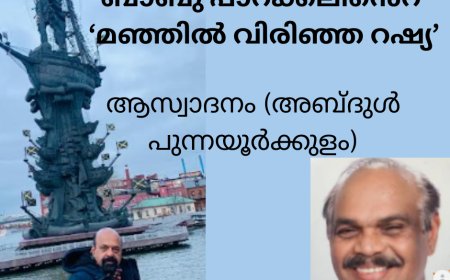 ബാബു പാറക്കലിൻെറ മഞ്ഞിൽ വിരിഞ്ഞ റഷ്യ:  ആസ്വാദനം (അബ്ദുൾ പുന്നയൂർക്കുളം)