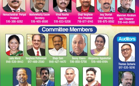 കേരളാ സമാജം ഓഫ് ഗ്രെയ്റ്റർ ന്യൂയോർക്കിന് 2026-ലേക്ക് നവനേതൃത്വം; ഹേമചന്ദ്രൻ പ്രസിഡൻറ്, മാത്യുക്കുട്ടി സെക്രട്ടറി