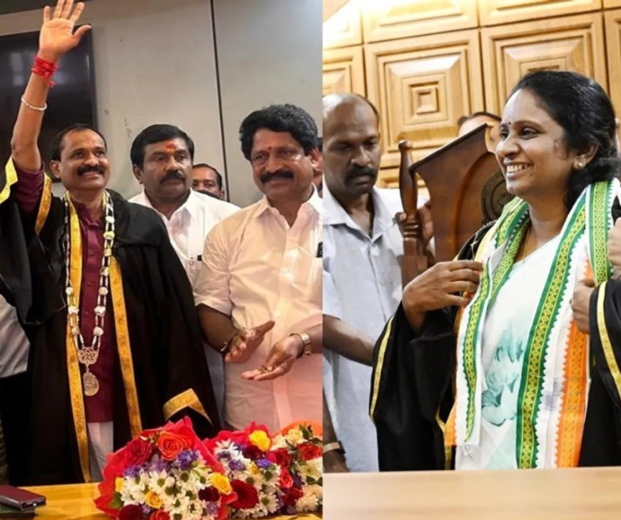 തിരുവനന്തപുരത്ത് മേയറായി വി.വി രാജഷ് സ്ഥാനമേറ്റു: കൊച്ചിയിൽ വി.കെ മിനിമോൾ, കൊല്ലത്ത് എ.കെ ഹഫീസ്