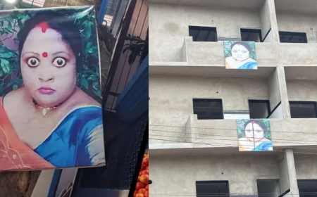 Who is this angry wide-eyed viral woman seen in posters across Bengaluru? Internet solves mystery
