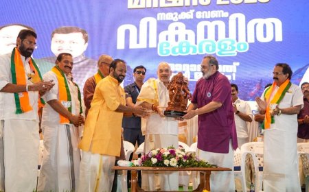 ‘Lotus govt our ultimate goal’: Amit Shah launches BJP Kerala poll campaign;  visits Sree Padmanabhaswamy Temple