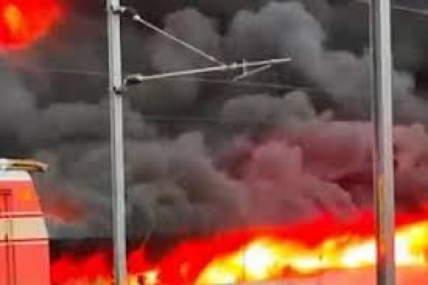 Massive fire guts 200 vehicles at Thrissur railway station parking area