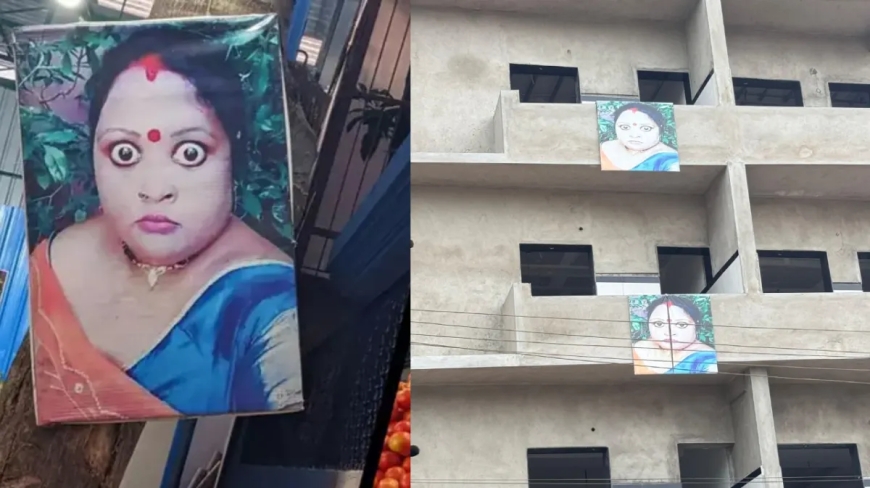 Who is this angry wide-eyed viral woman seen in posters across Bengaluru? Internet solves mystery
