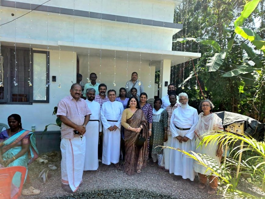 മനോജിനും കുടുംബത്തിനും സ്നേഹവീടൊരുക്കി ഫ്രണ്ട്‌സ് ഓഫ് തിരുവല്ല ഹൂസ്റ്റൺ; ഗൃഹപ്രവേശം നടത്തി