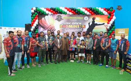 യു എസ് കെ  ഓപ്പൺ ബാഡ്മിന്റൺ  ടൂർണമെന്റ് ആവേശകരമായി  സമാപിച്ചു