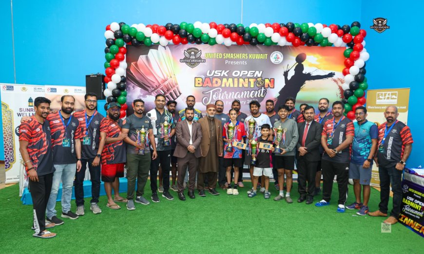 യു എസ് കെ  ഓപ്പൺ ബാഡ്മിന്റൺ  ടൂർണമെന്റ് ആവേശകരമായി  സമാപിച്ചു