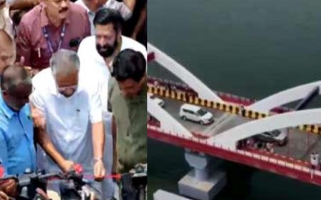 പെരുമ്പളം പാലം മുഖ‍്യമന്ത്രി നാടിന് സമർപ്പിച്ചു