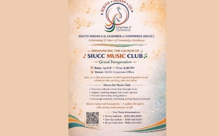 ഇനി സ്വൽപം മ്യൂസിക് ആയാലോ ? സംഗീത കൂട്ടായ്മ  അവതരിപ്പിച്ച് സൗത്ത് ഇന്ത്യൻ യു.എസ്. ചേംബർ ഓഫ് കൊമേഴ്സ്