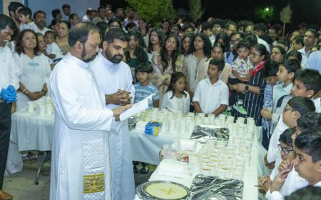 ക്രിസ്തു ദേവൻറെ അന്ത്യ അത്താഴത്തിന്റെ ഓർമ്മ പുതുക്കി സെന്റ്. തോമസ് സീറോ മലബാർ ദേവാലയത്തിൽ തിരുവത്താഴ ദിവ്യബലിയും കാൽകഴുകൾ ശുശ്രൂഷയും നടത്തി പെസഹ ആചരിച്ചു