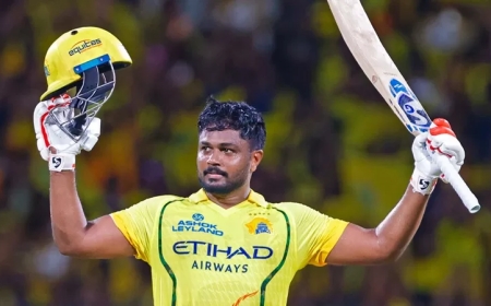 ഐപിഎല്ലിൽ ചരിത്രം കുറിച്ച് സഞ്ജു സാംസൺ; 5000 റൺസ് ക്ലബ്ബിലെത്തുന്ന പത്താമത്തെ താരം
