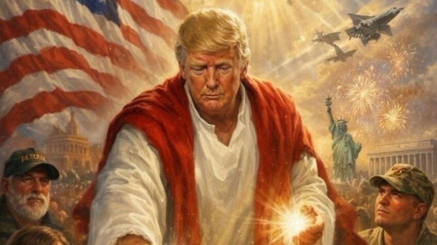 Trump posts AI image of himself as Jesus-like figure, drawing outrage