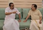 രമേശ്  ചെന്നിത്തലയെ വീട്ടിലെത്തി സന്ദർശിച്ച് വി ഡി സതീശൻ