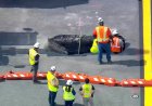 New York airport shuts runway as emergency crews scramble to fix sinkhole