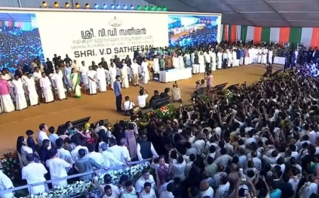 സത്യപ്രതിജ്‌ഞാ ചടങ്ങിന് വൻ ജനക്കൂട്ടം : വേദിയിൽ ഇരിപ്പിടം പോലും കിട്ടാതെ എംഎൽഎമാരും പാർട്ടി നേതാക്കളും;  ഇളകിമറിഞ്ഞ് തിരുവനന്തപുരം സെൻട്രൽ സ്റ്റേഡിയം