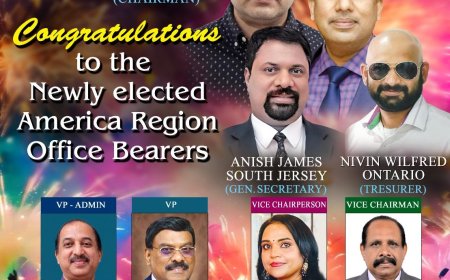 വേൾഡ് മലയാളി കൗൺസിൽ അമേരിക്കൻ റീജിയന് യുവ നേതൃത്വം; ചെയർമാനായി ജോണി കുന്നുംപുറവും പ്രസിഡന്റായി പിന്റോ കണ്ണമ്പള്ളിയും, സെക്രട്ടറിയായി അനീഷ് ജെയിംസും ചുമതലയേറ്റു