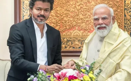 പ്രധാനമന്ത്രിയുമായി കൂടിക്കാഴ്ച നടത്തി മുഖ്യമന്ത്രി വിജയ്